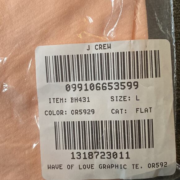 J, Crew Cropped "Wave of love" T-shirt - Picture 10 of 10